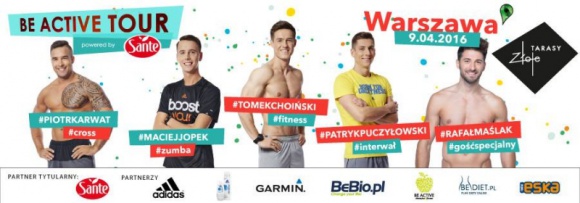 Złote Tarasy zapraszają na wielkie święto fitnessu! LIFESTYLE, Sport - Warsztaty fitness, spotkania z najlepszymi trenerami, konsultacje dietetyczne oraz mnóstwo endorfin – to wszystko czeka na tych, którzy zechcą sobotę, 9 kwietnia, spędzić „na sportowo”. Gościem specjalnym wydarzenia z cyklu BE ACTIVE TOUR będzie Rafał Maślak.
