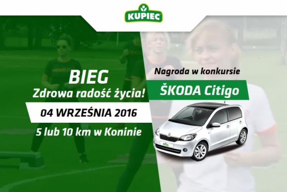 „Zdrowa Radość Życia” – biegnij po zdrowie i nagrody! LIFESTYLE, Sport - Fundacja Kupiec zaprasza mieszkańców Konina i okolic do uczestnictwa w biegu „Zdrowa radość życia” oraz w akcjach mu towarzyszących. Wydarzenie odbędzie się 04.09.2016 r., start przewidywany jest na godz. 09:00 ze Stadionu PWSZ w Koninie.