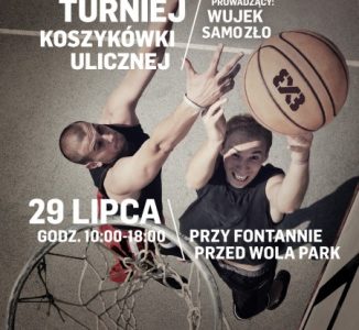 Uliczny turniej koszykówki w Wola Parku