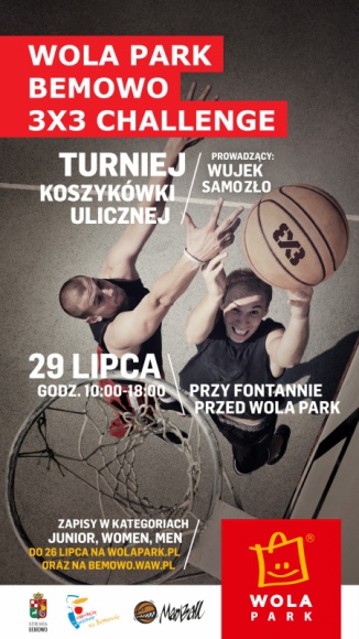 Uliczny turniej koszykówki w Wola Parku