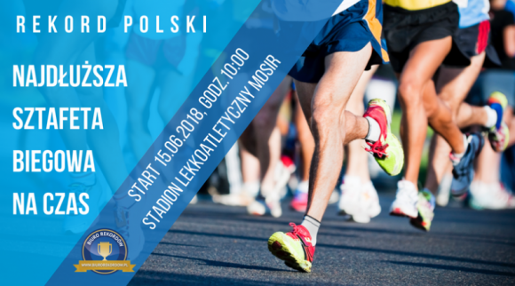 W Sosnowcu będą bić Rekord Polski biegając nieprzerwanie przez 7 dni! LIFESTYLE, Sport - Już w ten piątek, punktualnie o godzinie 10:00 wystartuje najdłuższa w Polsce sztafeta biegowa. Podczas biegu w sztafecie odbędzie się oficjalna próba pobicia Rekordu Polski. Do udziału w rekordowym biegu zgłosić może się każda osoba.