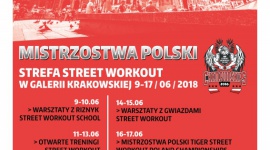 Mistrzostwa Polski Street Workout 2018 w Krakowie LIFESTYLE, Sport - W dniach 9-17 czerwca na placu przed Galerią Krakowską odbywać się będą warsztaty Street Workout zwieńczone dwudniowymi Mistrzostwami Polski Street Workout.