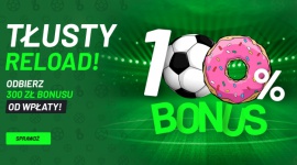 Tłusty Reload na Tłusty Czwartek w TOTALbet LIFESTYLE, Sport - Legalny bukmacher TOTALbet przygotował specjalną promocję na Tłusty Czwartek. Promocja polega na tym, że bukmacher wypłaca 100% bonusu od depozytu aż do 300 zł!