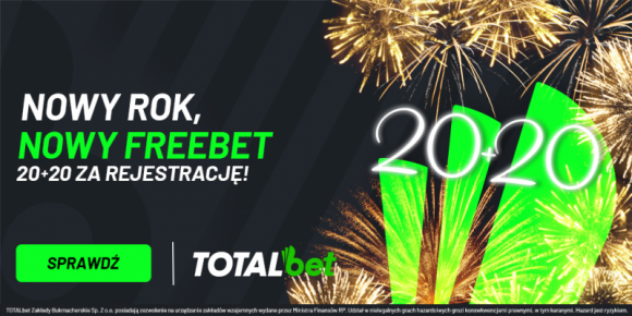 Freebet 20+20 za rejestrację w TOTALbet LIFESTYLE, Sport - Legalny bukmacher TOTALbet uruchomił nową promocję powitalną.